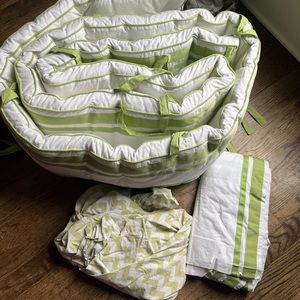 Pottery Barn Harper Baby Crib Bedding Green